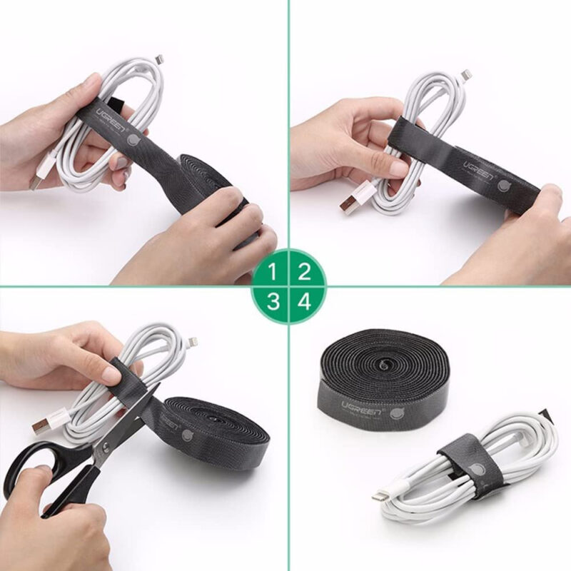 Organizador Braçadeira Cabo Ugreen Pc e Instrumentos 2 Metro