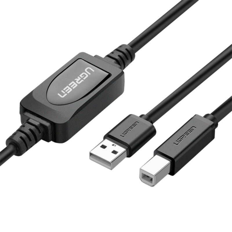 Cabo Impressora Ugreen Usb 2.0 para B Macho Ativo 15M
