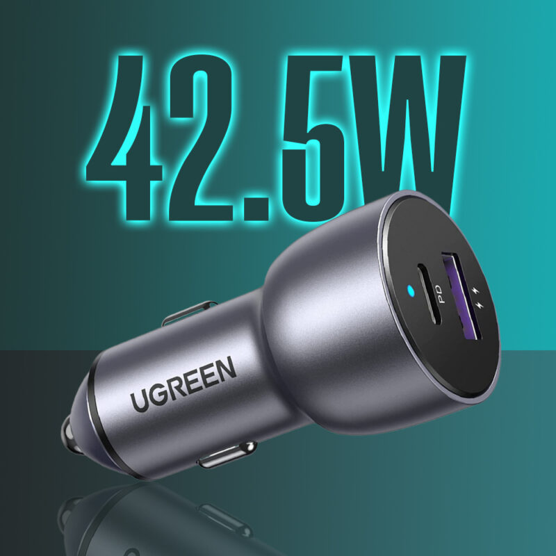 Carregador Veicular Ugreen 2em1 Usb A e C Apple Android