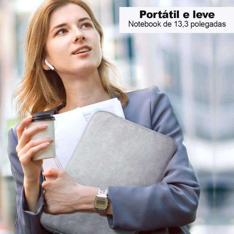 Case Bolsa Portátil Ugreen para Notebook de 13,3 pol. Cinza