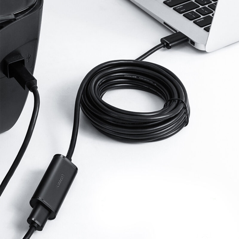 Cabo Extensor Ativo Ugreen Us121 Usb 2.0 Macho Fêmea 30M