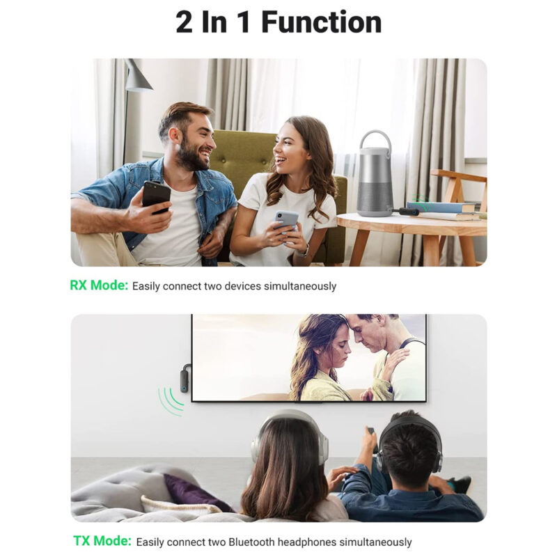 Transmissor e Receptor Bluetooth 5.0 Ugreen Conector 3.5mm