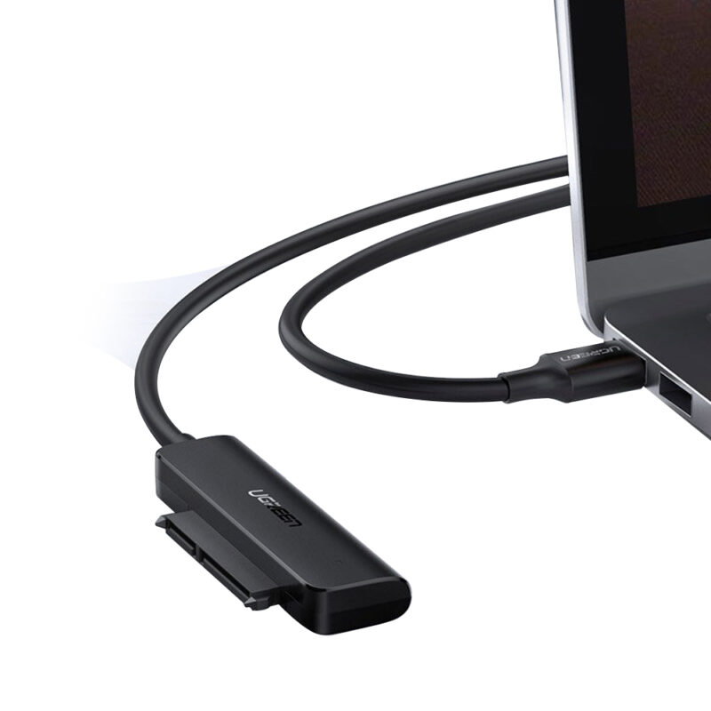 Cabo Adaptador Usb C Macho Ugreen para Sata 2.5 pol. Preto