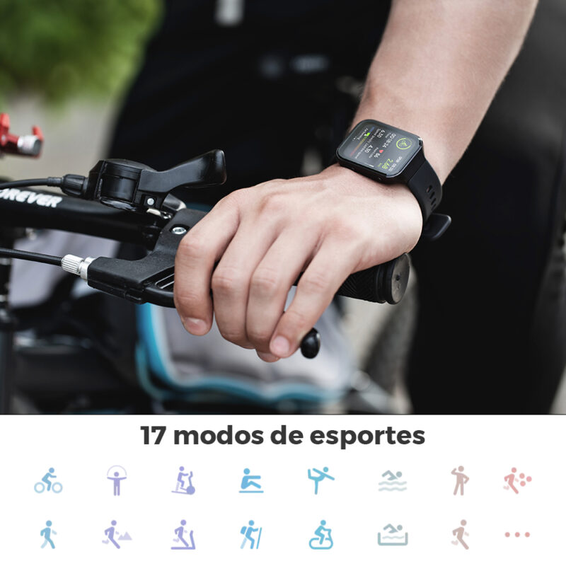 Relógio Smartwatch Maimo Saphir Watch BT 5.0 Tela 1.78 pol.