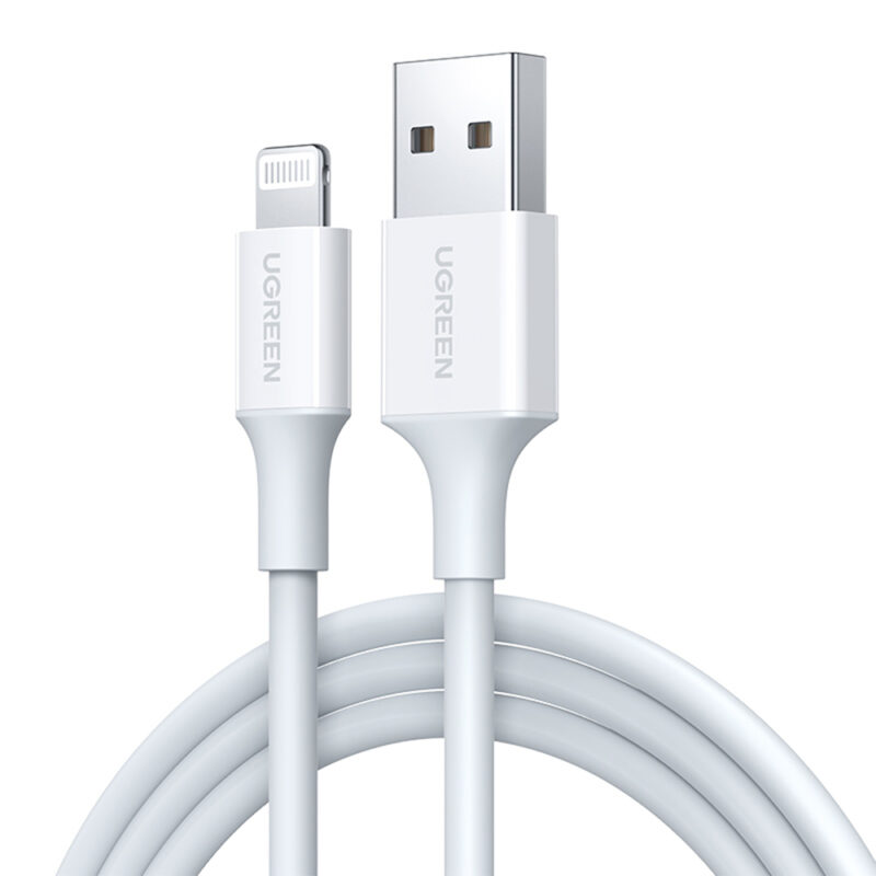 Cabo Dados Ugreen 2 em 1 Usb A Lightning Apple Cert. MFi