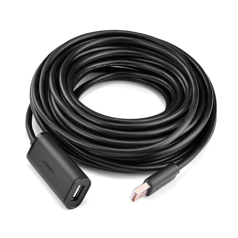 Cabo Extensor Ativo Ugreen Us121 Usb 2.0 Macho Fêmea 10M