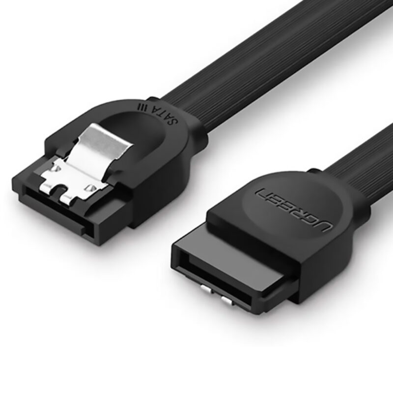 Cabo de Dados Sata3 Ugreen 6Gbps 0.5 Metros Preto
