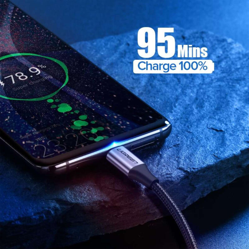Cabo de Dados Ugreen Us288 Usb 2.0 p Usb Tipo C 2m Preto