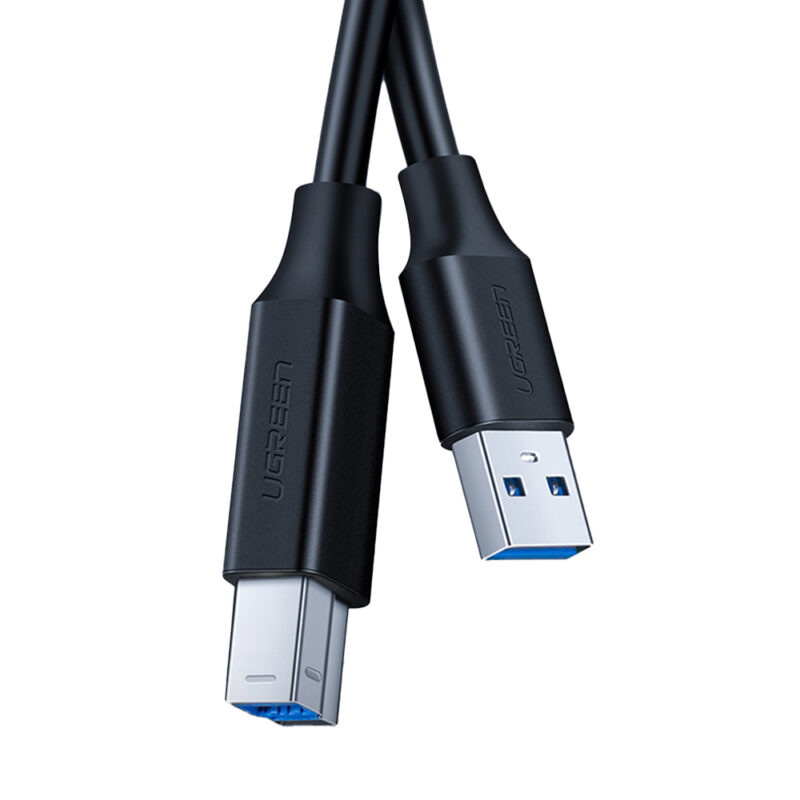 Cabo Usb 3.0 para Tipo B Impressora Ugreen 2 Metros Preto