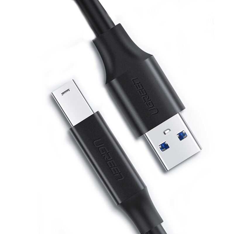 Cabo Usb 3.0 para Tipo B Impressora Ugreen 2 Metros Preto
