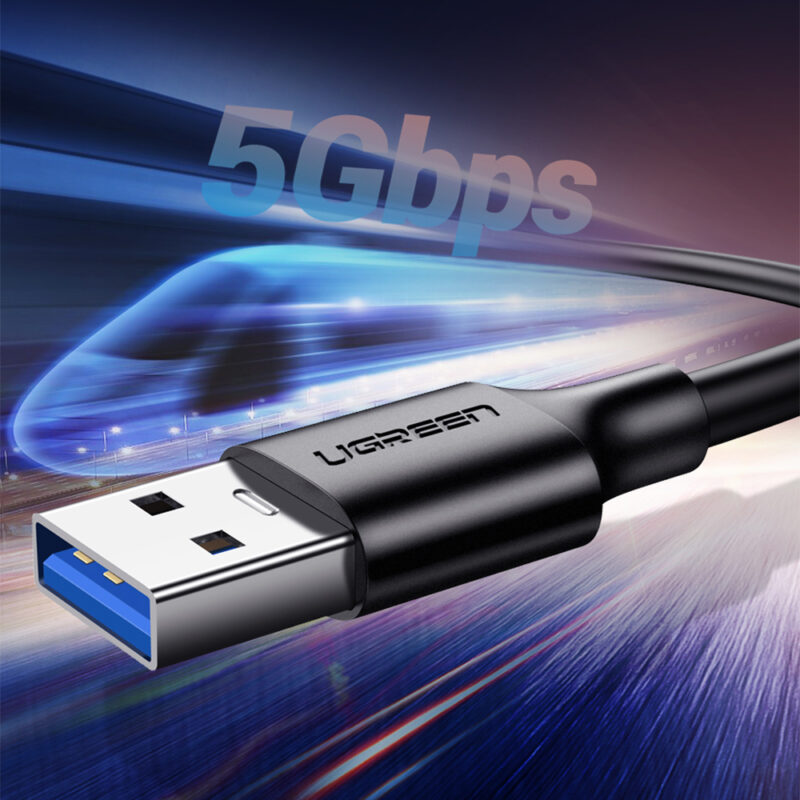 Cabo de Dados Ugreen Us184 Usb 3.0 p Usb Tipo C 1.5M Preto