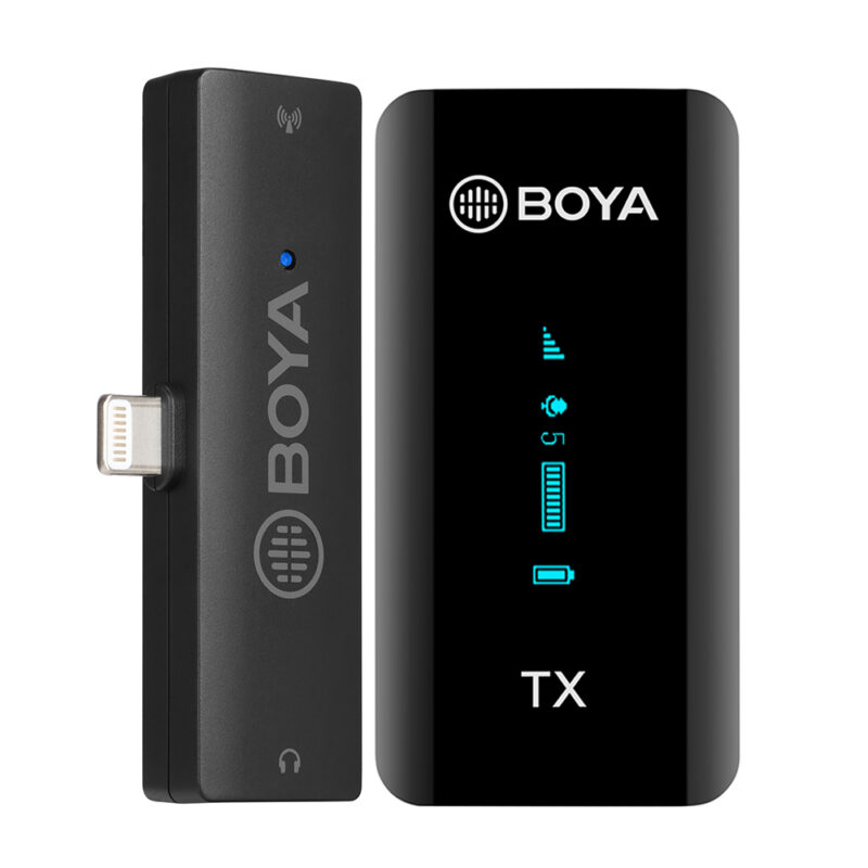 Sistema Microfone Sem Fio Lapela Boya By-xm6-k3 p/Ios Preto