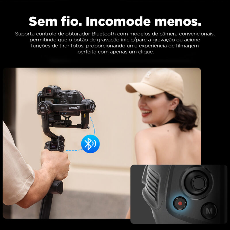Estabilizador Zhiyun Weebill 3s Gimbal Cardan p/Câmera Preto