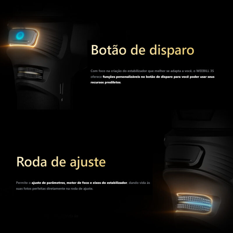 Estabilizador Zhiyun Weebill 3s Gimbal Cardan p/Câmera Preto