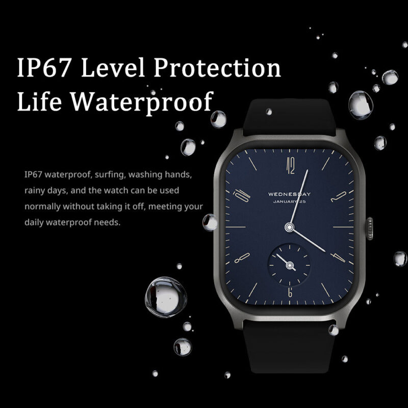 Zwear Zl77 Smartwatch Bluetooth 5.2 Android Ios Tela 2 pol. Preto