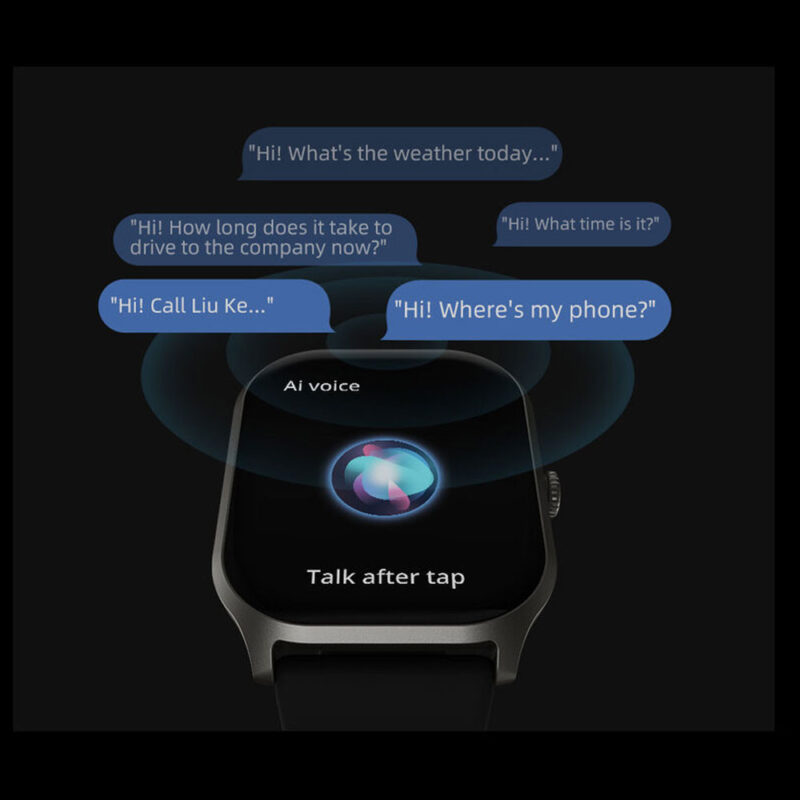Zwear Zl77 Smartwatch Bluetooth 5.2 Android Ios Tela 2 pol. Preto