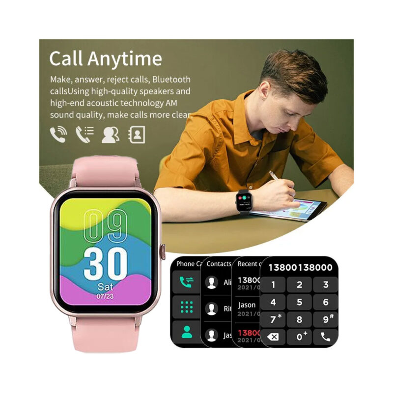 Zwear Zl54c Smartwatch Bluetooth 5.1 Android Ios Tela 1.83 pol Rosa