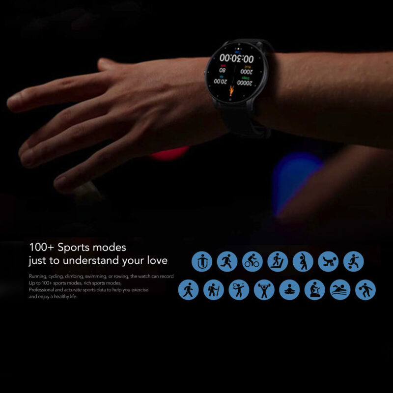 Zwear Zl02 Pro Smartwatch Bluetooth 5.2 Android Ios Tela 1.3" Preto