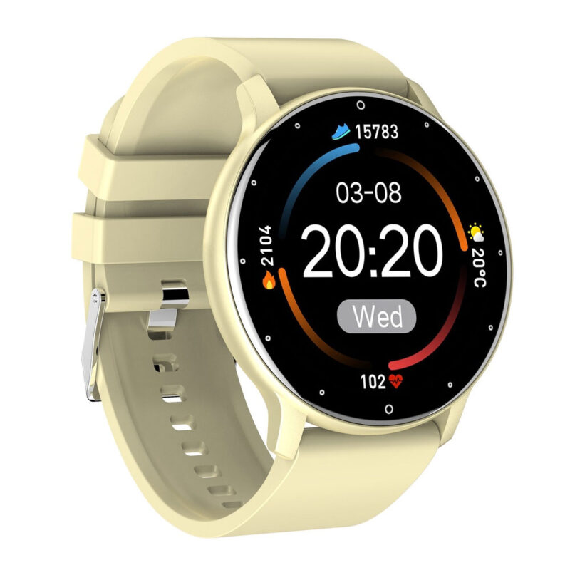 Zwear Zl02d Smartwatch Bluetooth 4.0 Android Ios Tela 1.3 pol. Gold