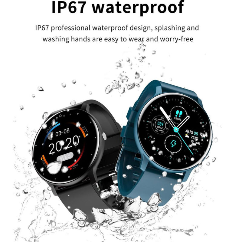 Zwear Zl02d Smartwatch Bluetooth 4.0 Android Ios Tela 1.3 pol. Azul