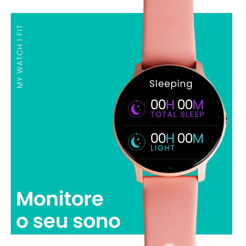 Zwear Zl02d Smartwatch Bluetooth 4.0 Android Ios Tela 1.3 pol. Rosa