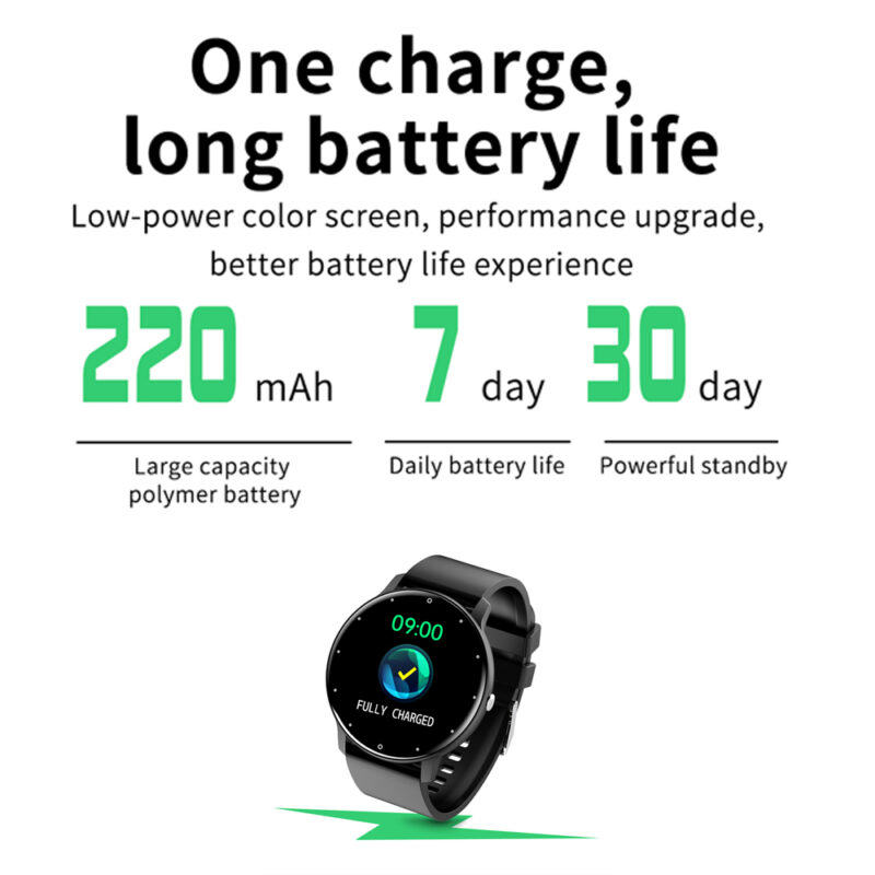 Zwear Zl02d Smartwatch Bluetooth 4.0 Android Ios Tela 1.3 pol Preto