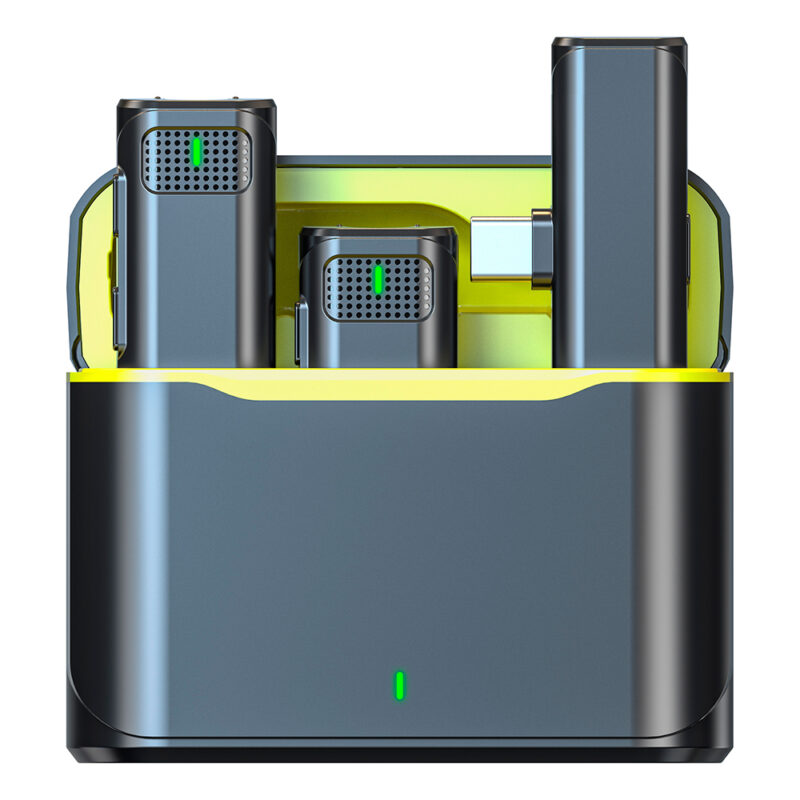Microfone de Lapela Vimai V8-C-2 p/Dispositivos Usb-C Preto