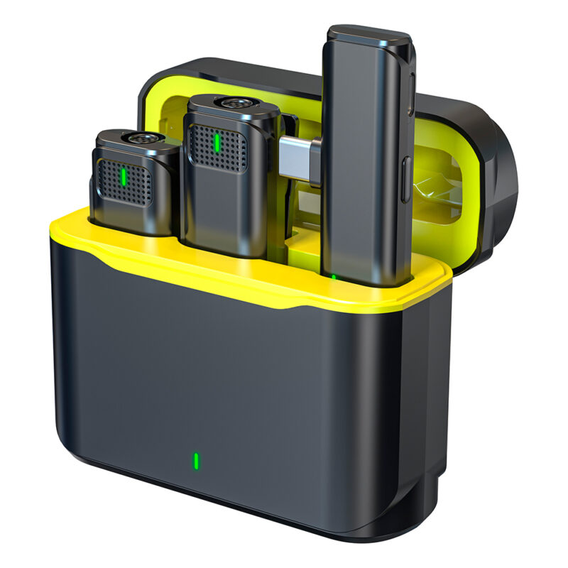 Microfone de Lapela Vimai V8-C-2 p/Dispositivos Usb-C Preto