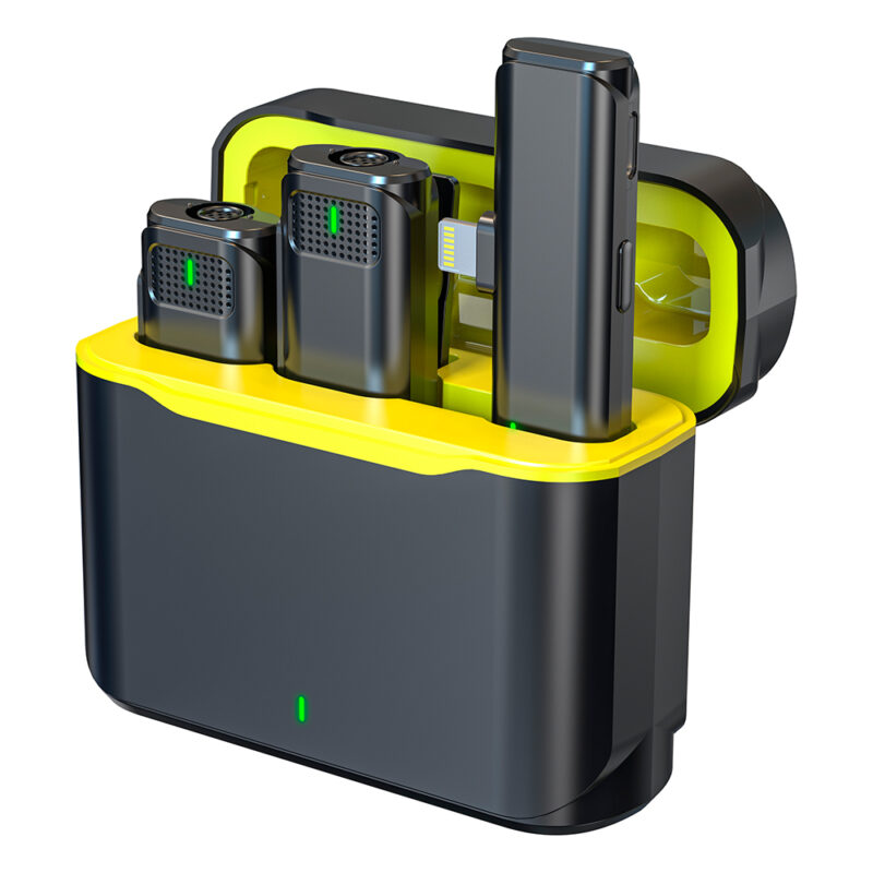 Microfone de Lapela Vimai V8-L-2 p/Dispositivos Ios Preto