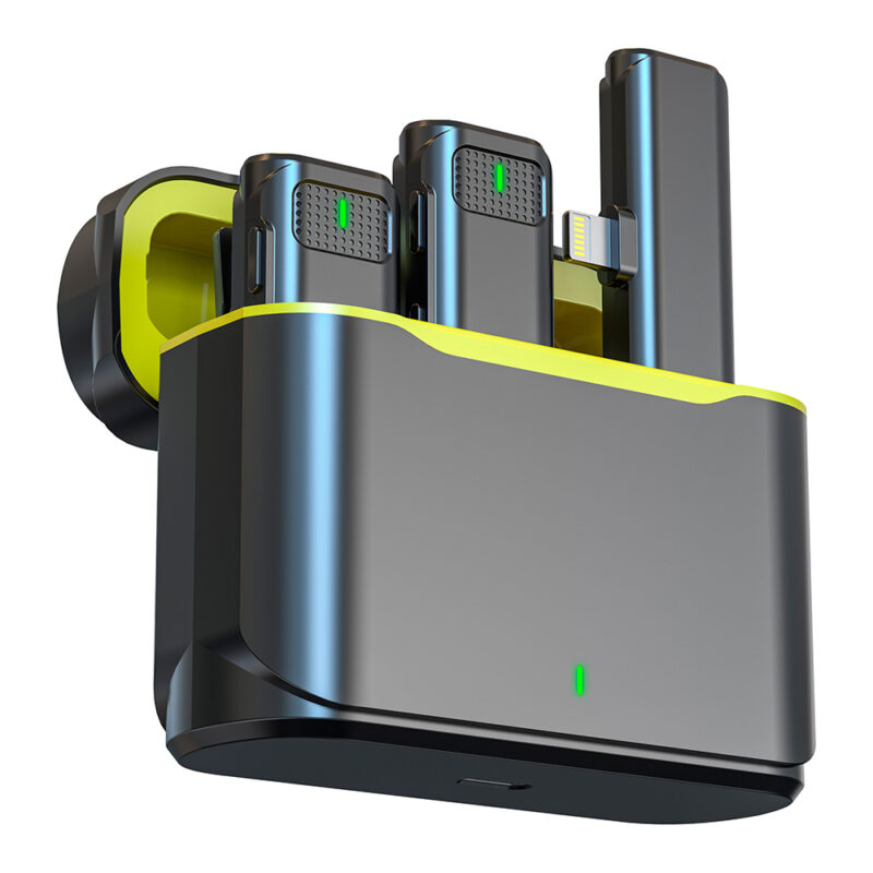 Microfone de Lapela Vimai V8-L-2 p/Dispositivos Ios Preto