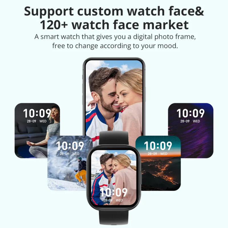 Relógio Smartwatch Colmi P68 Bt 5.2 Android Ios Tela 2.4 pol. Preto