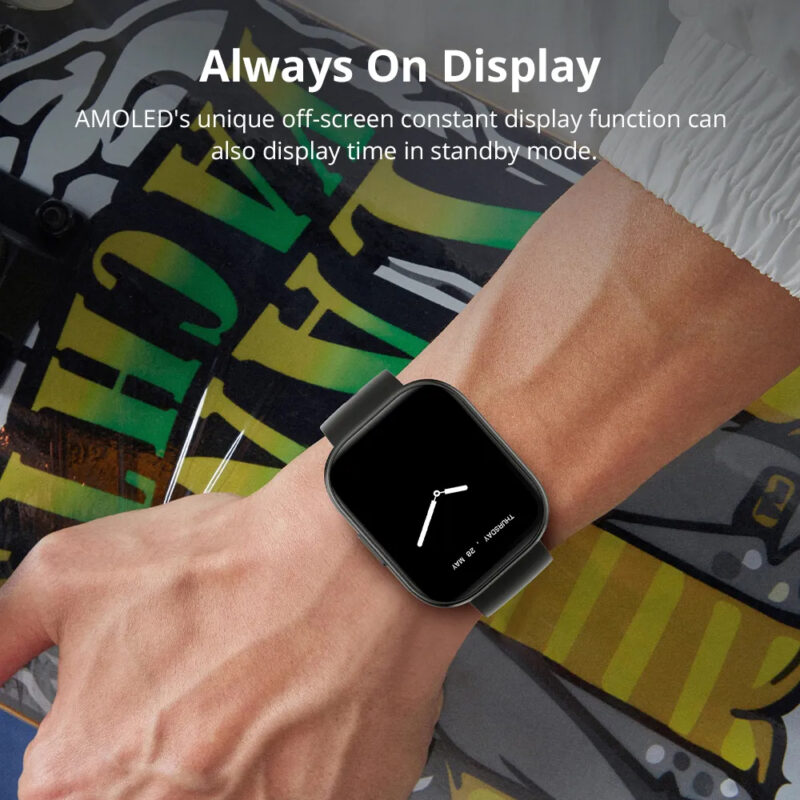 Relógio Smartwatch Colmi P68 Bt 5.2 Android Ios Tela 2.4 pol. Preto