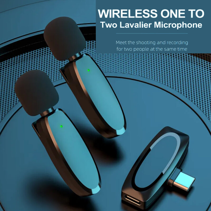 Microfone de Lapela Vimai Ap004-2 p/Dispositivos Usb-C Preto