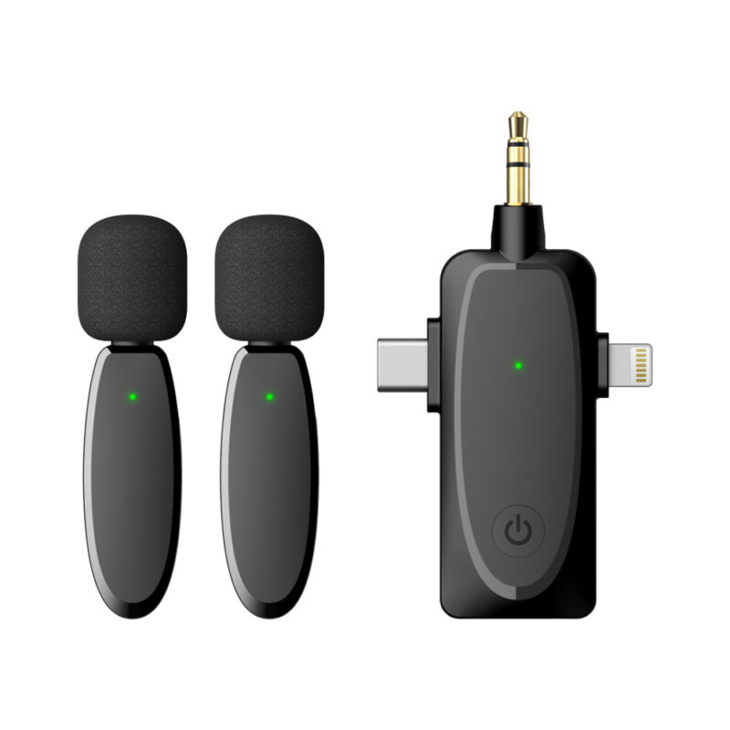 Microfone Lapela Vimai Ap003 Plug 3 in 1 Universal 2.4G Preto
