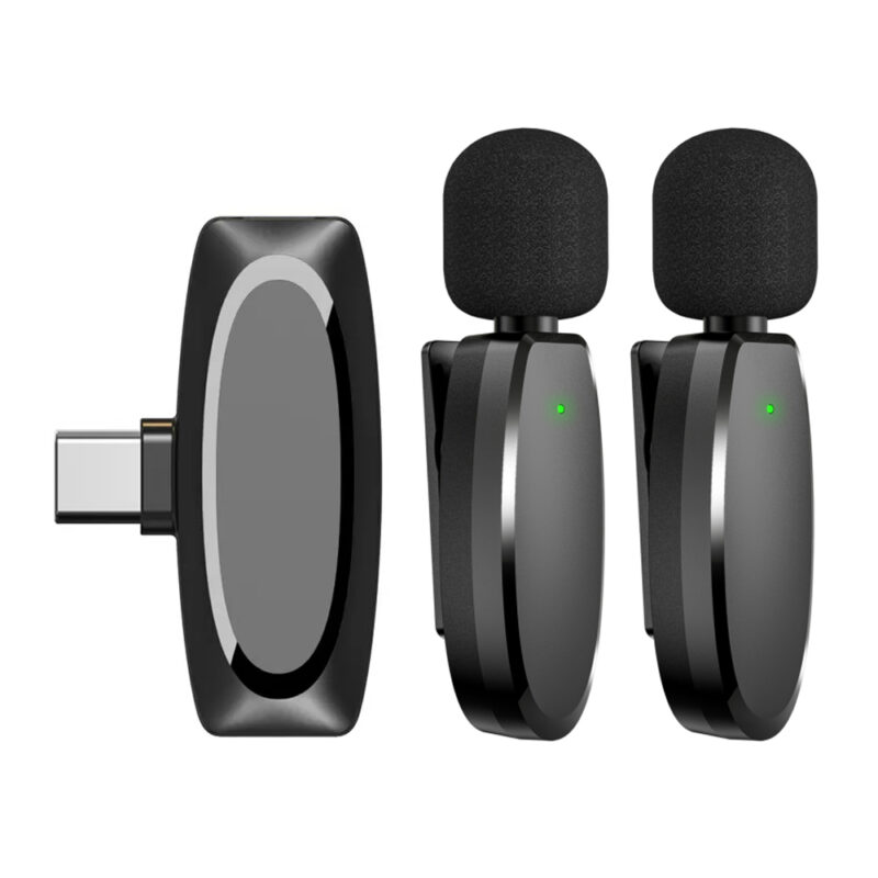 Microfone de Lapela Vimai Ap004-2 p/Dispositivos Usb-C Preto