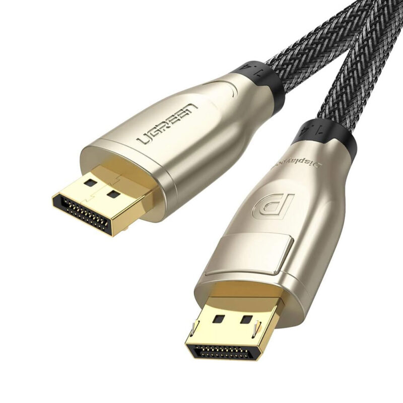 Cabo DisplayPort 1.4 Ugreen 32.4Gbps Macho/Macho 1M Preto
