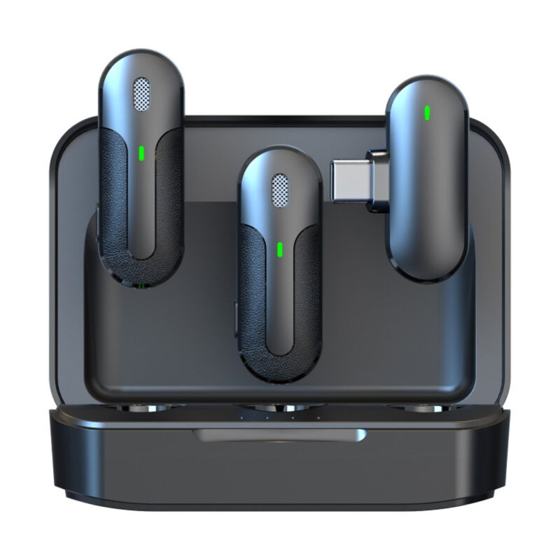 Microfone de Lapela Vimai M8-2C p/Dispositivos Usb-C Preto