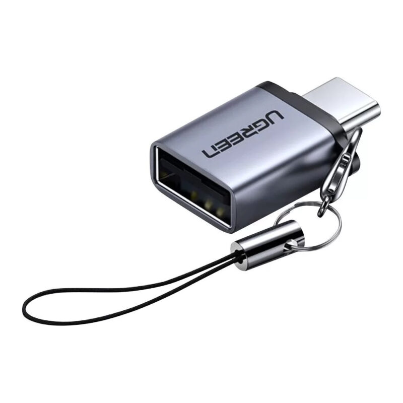 Adaptador Ugreen Usb Tipo C Macho para Usb 3.0 Fêmea Cinza