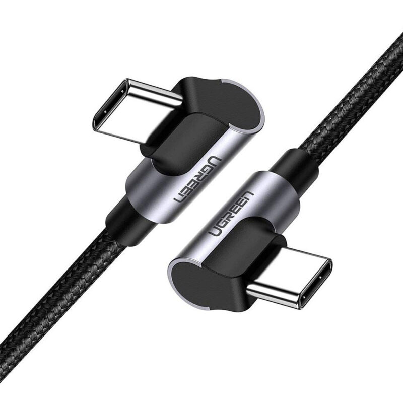 Ugreen Angled USB-C 2.0 Male To Angled USB-C 2.0 Male 3A Data Cable 2M 70531