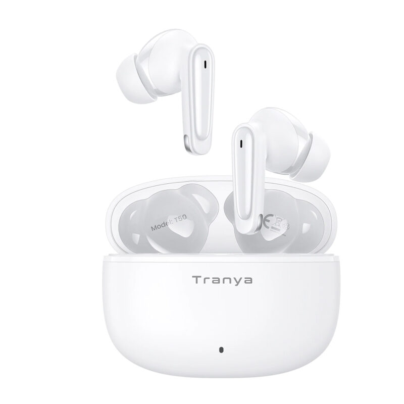 Tranya T50 Fone de Ouvido Sem Fio Bluetooth 5.3 Branco