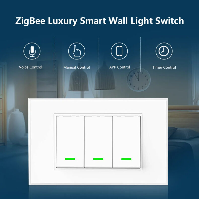 Interruptor Parede Inteligente Zemismart Tbz23 Zigbee Branco