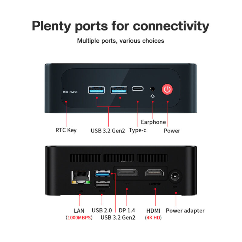 Beelink SER series mini pc CPU AMD Ryzen 5 5500U Processor memory 16GB storage 500GB