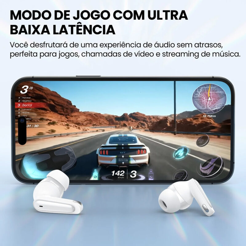 Tranya T50 Fone de Ouvido Sem Fio Bluetooth 5.3 Branco