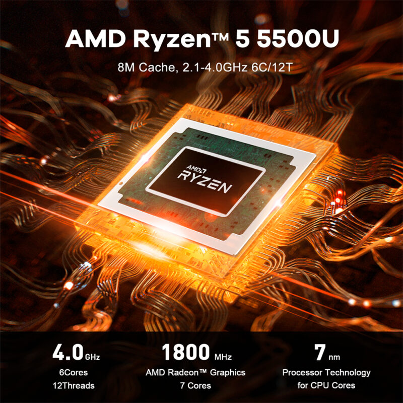 Mini Pc Beelink Ser5 1Tb 16gb Processador Amd Ryzen 5 5500U