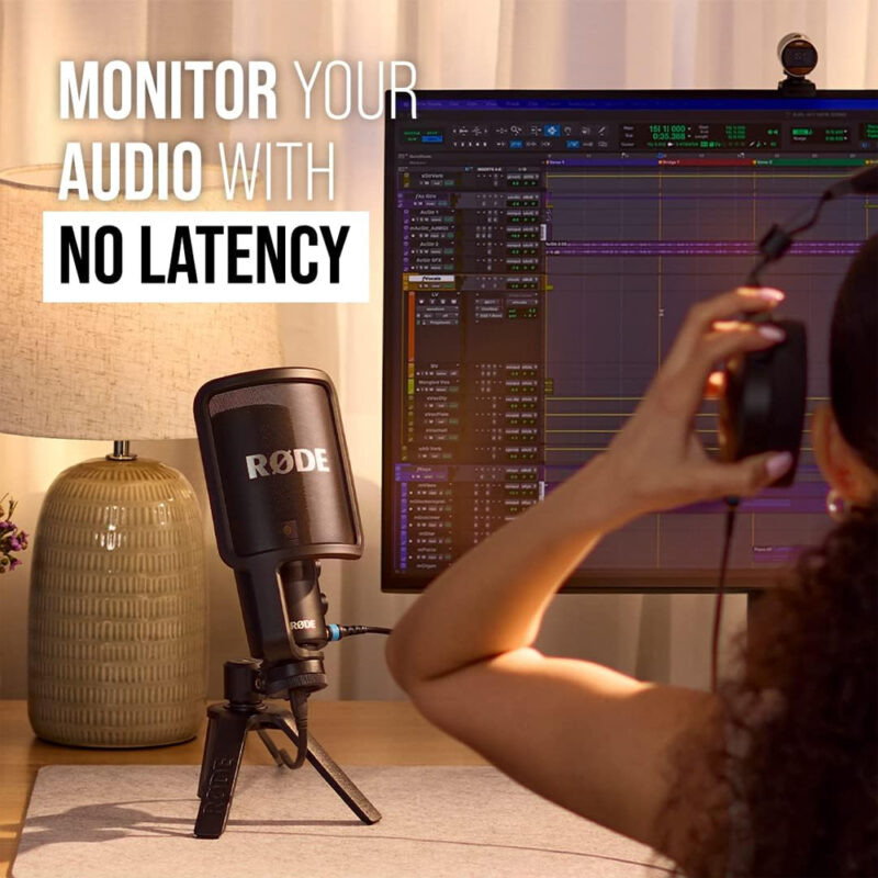 Microfone Gravação Rode Ntusb+ Profissional Streaming Preto