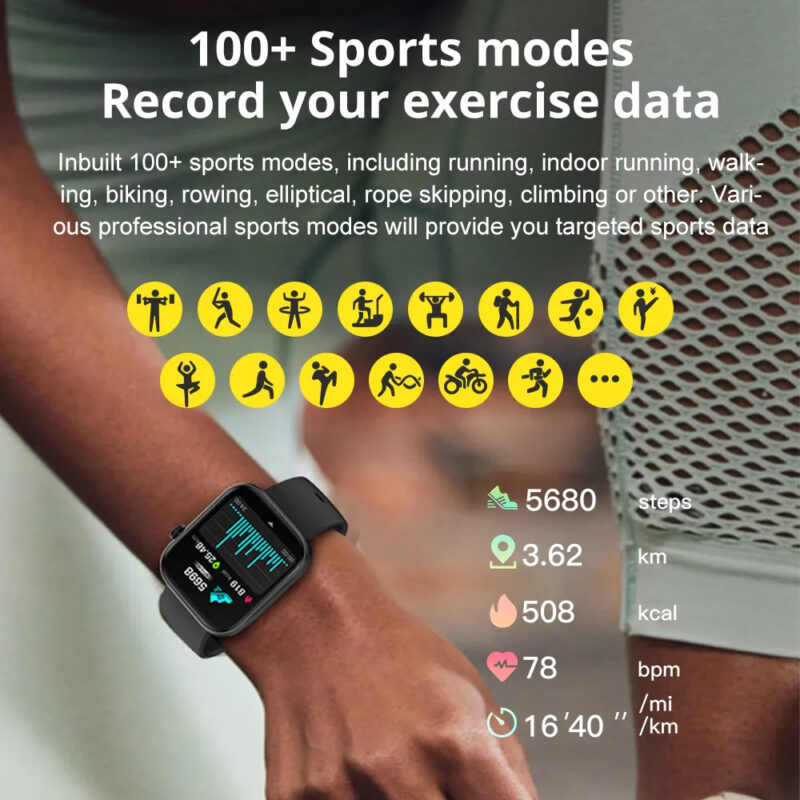 Smartwatch Colmi P71 Chamada Bt 5.1 Tela 1.9 pol. Preto