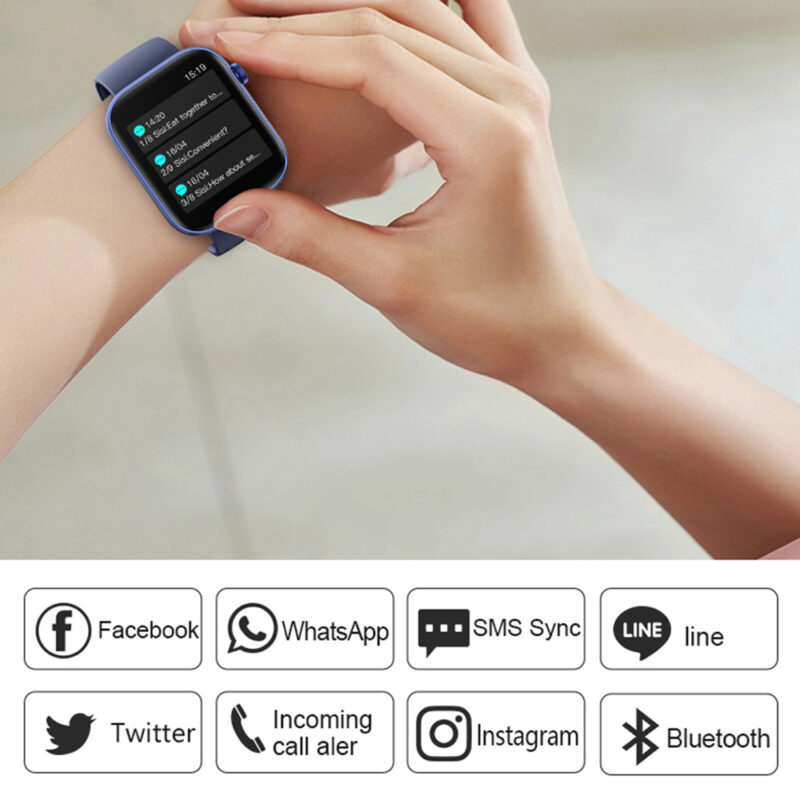 Smartwatch Colmi P71 Chamada Bt 5.1 Tela 1.9 pol. Azul