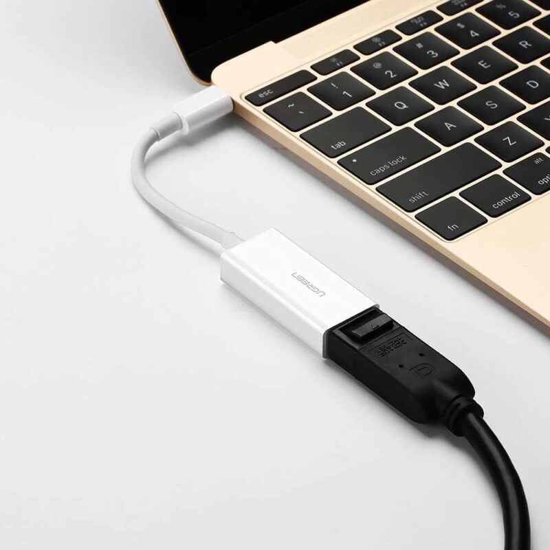 Adaptador Ugreen DisplayPort Femêa para Usb C Macho Branco