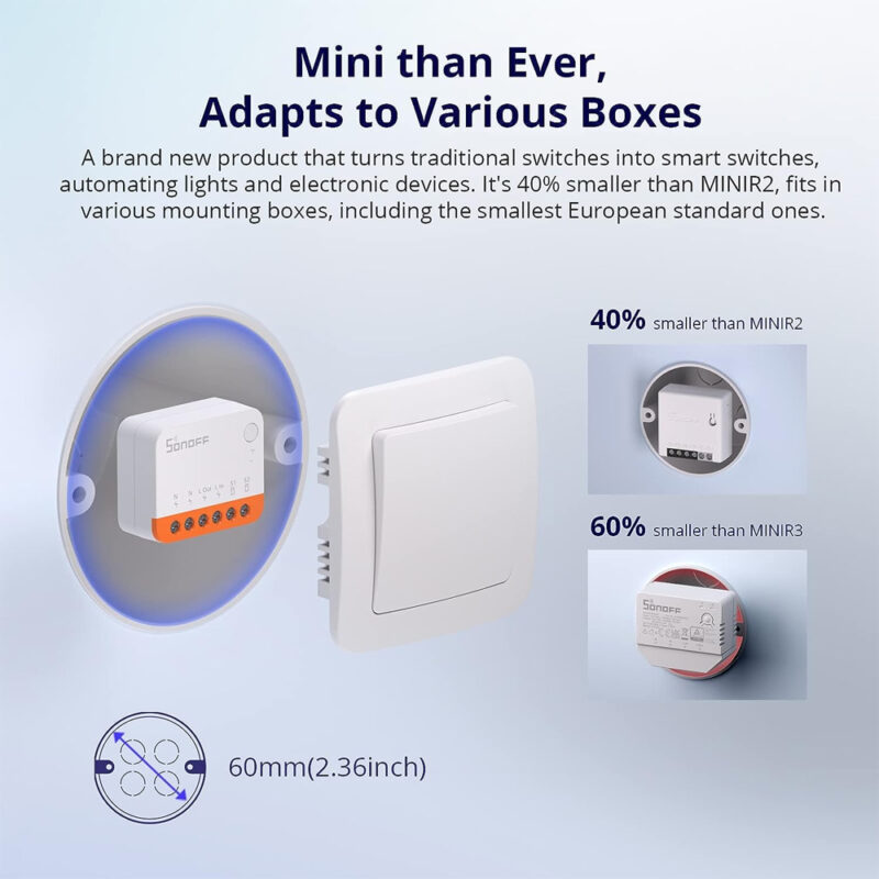 Interruptor inteligente Sonoff Mini R4 Wi-Fi extreme Branco