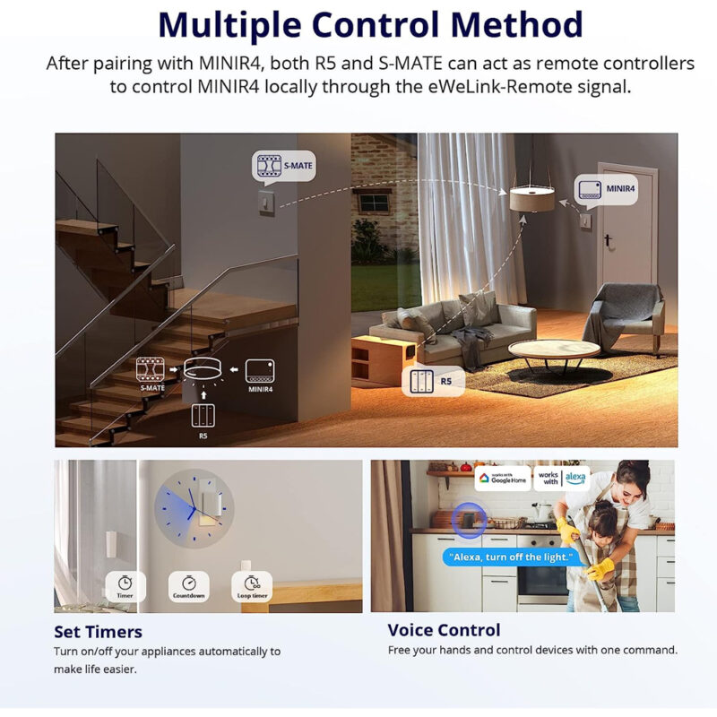 Interruptor inteligente Sonoff Mini R4 Wi-Fi extreme Branco